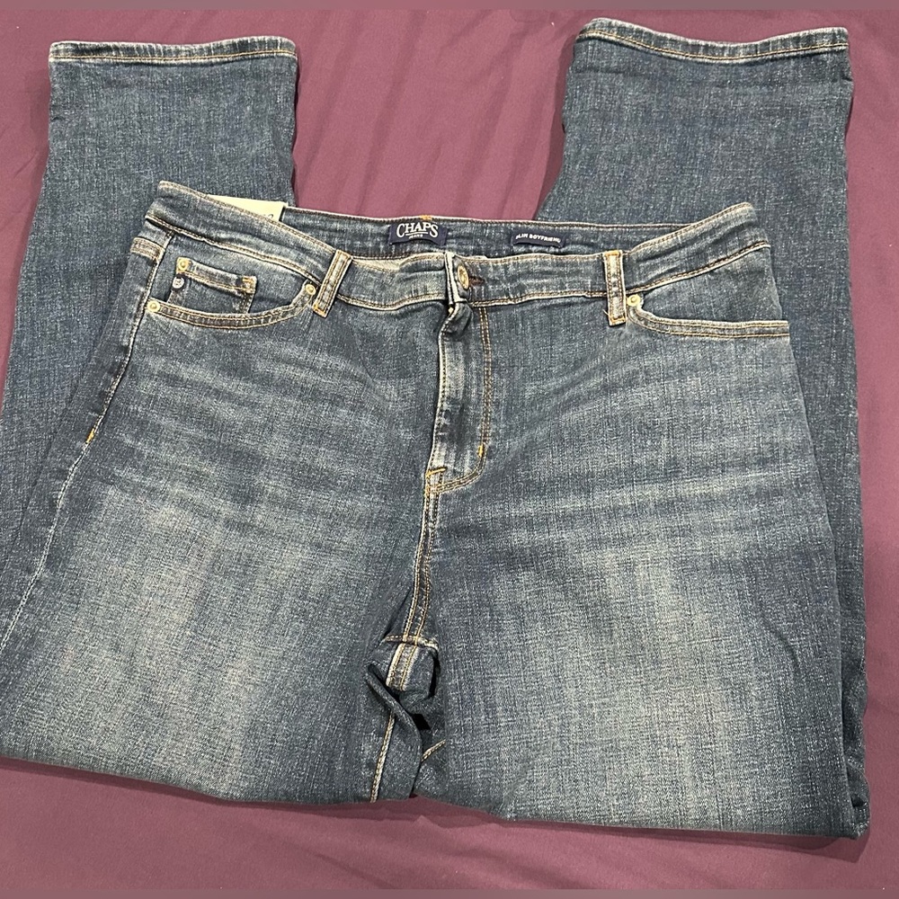 NWT CHAPS Ralph Lauren Skim Boyfriend Jeans